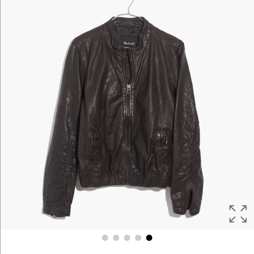 Madewell: Leather Aviator Bomber Jacket NWT XS / S